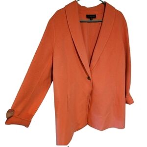 NWOT Talbots Wool Coral Oversized Fuzzy Blazor